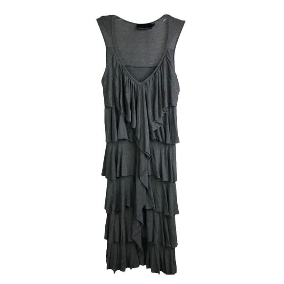 Cynthia Rowley Dresses & Skirts - Cynthia Rowley Dress Womens Size Small Gray Ruffle Mid Length Close Back